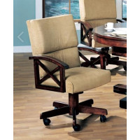 Coaster Furniture 100172 Marietta Upholstered Game Chair Tobacco and Tan