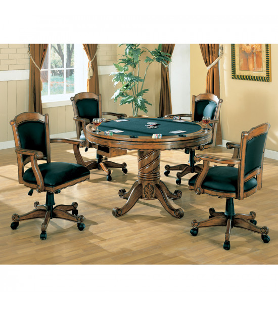 Coaster Furniture 100872 Turk Arm Game Chair with Casters and Fabric Seat and Back Coaster Furniture 100872 Turk Arm Game Chair with Casters and Fabric Seat and Back