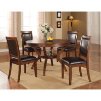 Coaster Furniture 102171 Nelms Dining Table with Shelf Deep Brown