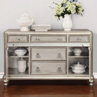 Coaster Furniture 106475 Danette 5-drawer Dining Server Metallic Platinum