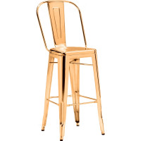 Zuo Modern 108062 Elio Bar Chair in Gold