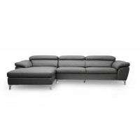 Baxton Studio 1868-CU001-LFC Voight Modern Sectional Sofa in Gray