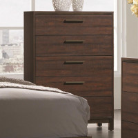 Coaster 204355 Edmonton Chest with Five Dovetail Drawers Rustic Tobacco Finish