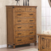 Coaster 205265 Brenner 7 Drawer Chest with Felt Lined Drawers in Natural