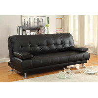 Coaster Furniture 300205 Pierre Tufted Upholstered Sofa Bed Black