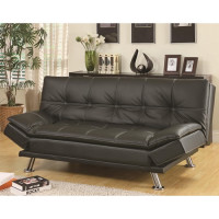 Coaster Furniture 300281 Dilleston Tufted Back Upholstered Sofa Bed Black