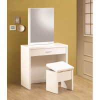 Coaster Furniture Accents with Hidden Mirror Storage in White 300290