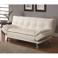 Coaster Furniture 300291 Dilleston Tufted Back Upholstered Sofa Bed White