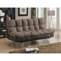 Coaster Furniture 300306 Elise Biscuit Tufted Back Sofa Bed Brown