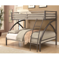 Coaster Furniture 460079 Stephan Twin over Full Bunk Bed Gunmetal