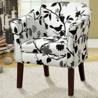 Coaster Furniture 460406 Upholstered Accent Chair Black and White