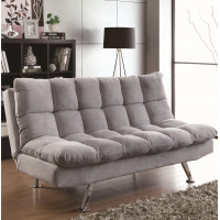Coaster Furniture 500775 Elise Biscuit Tufted Back Sofa Bed Light Grey