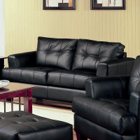 Coaster Furniture 501682 Samuel Upholstered Tufted Loveseat Black