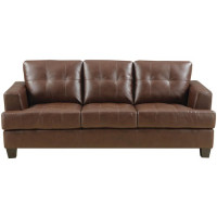 Coaster Furniture 504071 Samuel Tufted Sofa Dark Brown