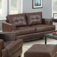 Coaster Furniture 504072 Samuel Tufted Loveseat Dark Brown