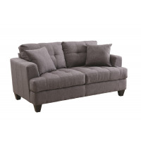 Coaster Furniture 505176 Samuel Tufted Loveseat Charcoal