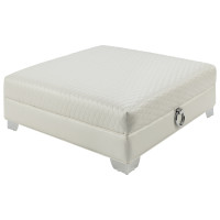 Coaster Furniture 505394 Chaviano Upholstered Ottoman Pearl White