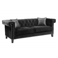 Coaster Furniture 505817 Reventlow Tufted Sofa Black