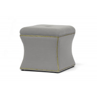 Baxton Studio 513-Beige-Otto Shrewsbury Beige Linen Modern Ottoman