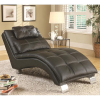 Coaster Furniture 550075 Dilleston Upholstered Chaise Black