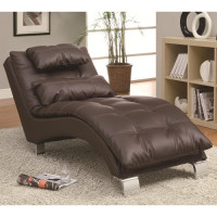 Coaster Furniture 550076 Dilleston Upholstered Chaise Brown