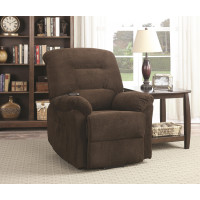 Coaster Furniture 600397 Upholstered Power Lift Recliner Chocolate