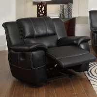 Coaster Furniture 601063 Lee Rolled Back Glider Recliner Black