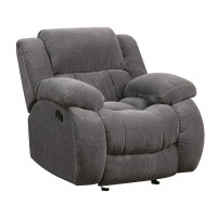 Coaster Furniture 601923 Weissman Upholstered Glider Recliner Charcoal
