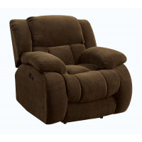 Coaster Furniture 601926 Weissman Upholstered Glider Recliner Chocolate