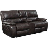 Coaster Furniture 601932 Willemse Motion Loveseat with Console Dark Brown