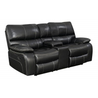 Coaster Furniture 601935 Willemse Motion Loveseat with Console Black