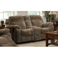 Coaster Furniture 603032 Myleene Glider Loveseat with Console Mocha