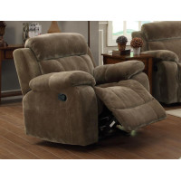 Coaster Furniture 603033 Myleene Pillow Top Arm Glider Recliner Mocha