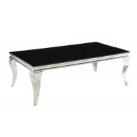Coaster 705018 705010 Glam Coffee Table with Queen Anne Legs in Black