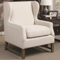 Coaster Furniture 902490 Wing Back Accent Chair Cream