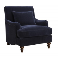 Coaster Furniture 902899 Upholstered Accent Chair with Turned Legs Midnight Blue
