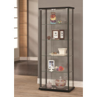 Coaster Furniture 950170 5 Shelf Contemporary Glass Curio Cabinet