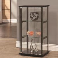 Coaster Furniture 950179 3 Shelf Contemporary Glass Curio Cabinet