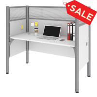Bestar 100871D-17 Pro-Biz Simple Workstation in White