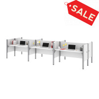 Bestar 100873C-17 Pro-Biz Six Workstation in White