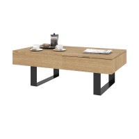 Bestar 104160-000010 Lyra 44W Lift-Top Coffee Table in natural oak