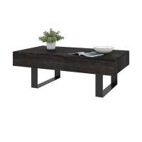 Bestar 104160-000022 Lyra 44W Lift-Top Coffee Table in black oak