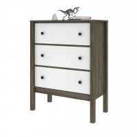 Bestar 106250-000035 Capella 39W Dresser in walnut grey & white