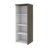 Bestar 107700-000035 Gemma 24W Bookcase in walnut grey & white