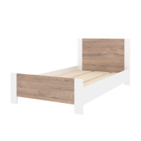 Bestar 108220-000009 Sirah 42W Twin Platform Bed in rustic brown & white