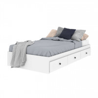 Bestar 109220-000017 Mira 42W Twin Platform Storage Bed in white