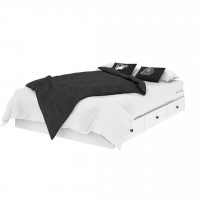Bestar 109221-000017 Mira 57W Full Platform Storage Bed in white
