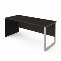 Bestar 110402-1132 Pro-Concept Plus Table with Rectangular Metal Leg in Deep Grey & Black