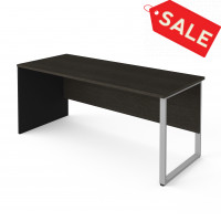 Bestar 110402-1132 Pro-Concept Plus Table with Rectangular Metal Leg in Deep Grey & Black
