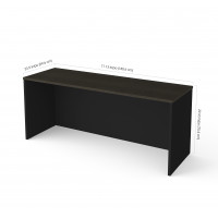 Bestar 110611-1132 Pro-Concept Plus Credenza in Deep Grey & Black